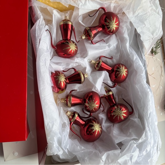 Tea Pots Christmas Ornaments Glass 7 pieces - Picture 11 of 16